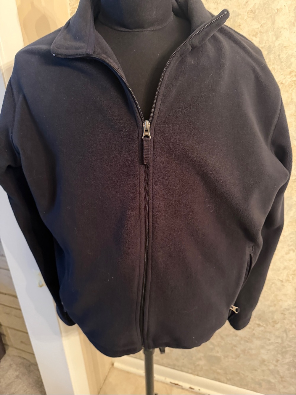 Lands end Men's Black Full-Zip Lightweight Jacket